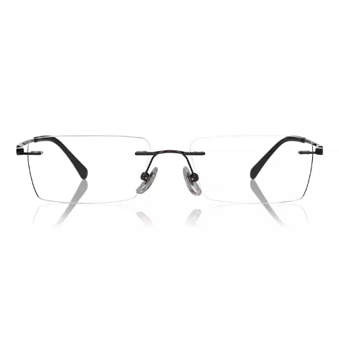 OWNDAYS | AIR Dark Brown Rimless Rectangle left side